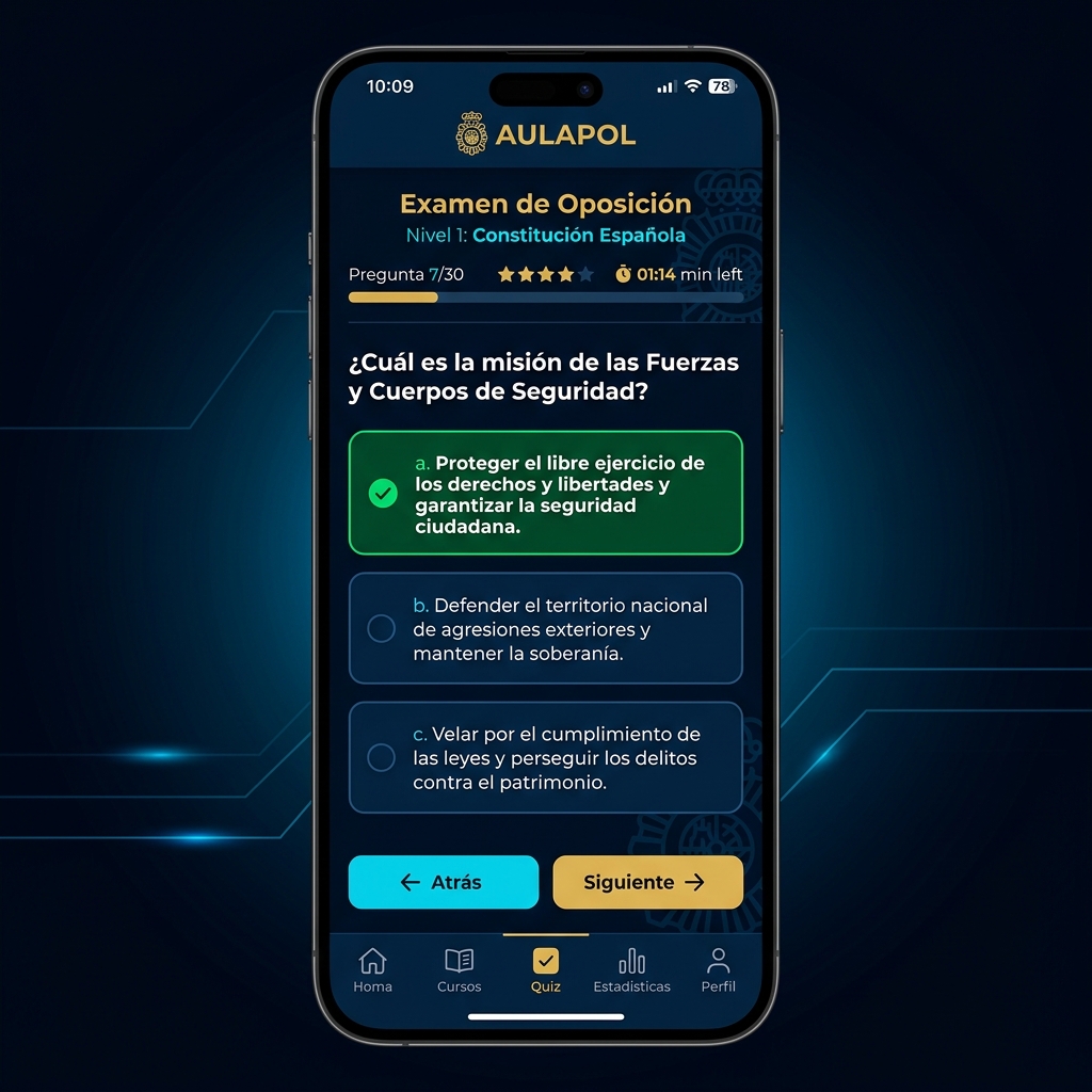 Aulapol App Interface - Test Screen